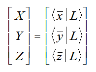 Calculate XYX vector